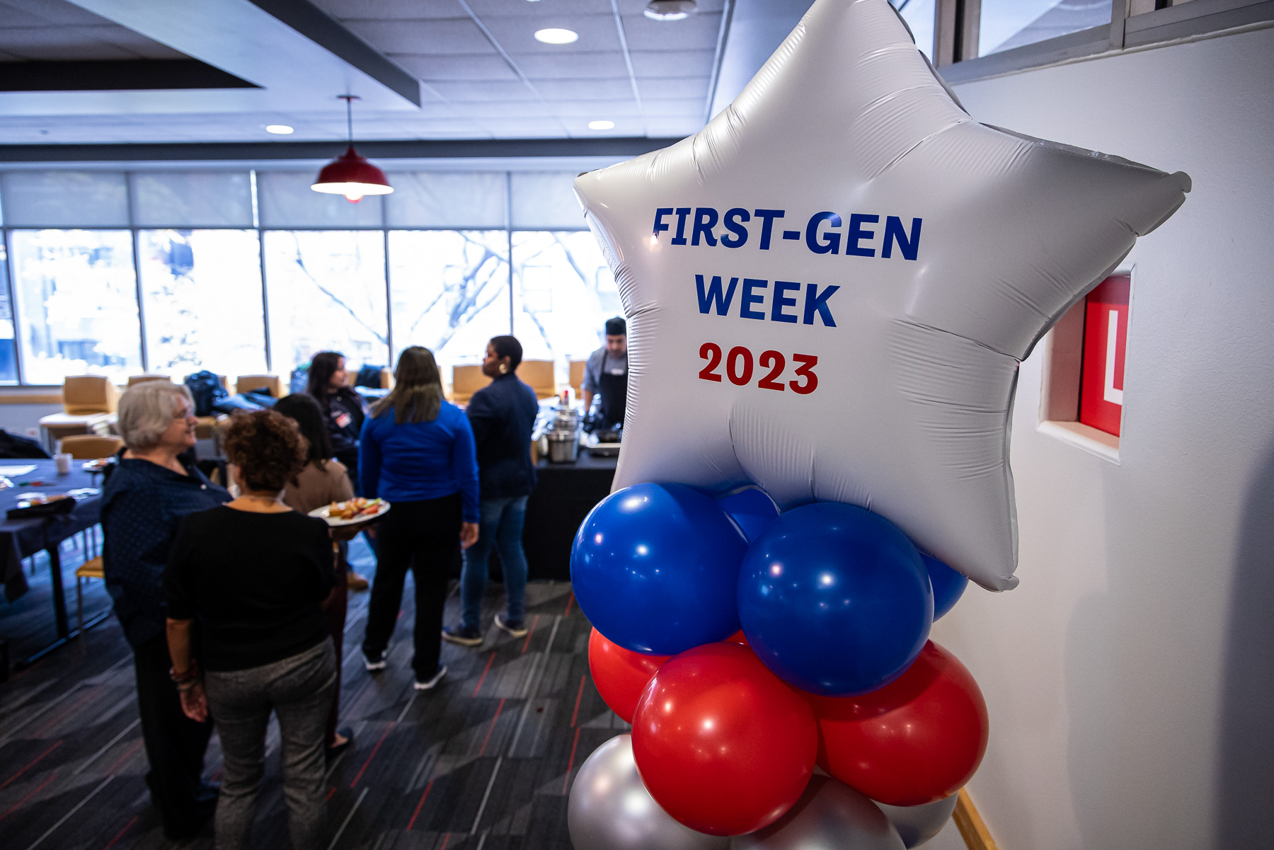 The week began with the "I Am F1rst Breakfast" on Monday in the Lincoln Park Student Center. (Photo by Jeff Carrion / DePaul University)
